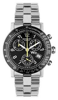 Raymond Weil W1 - Black Stainless Steel Chronograph Watch w/ Tachymetre