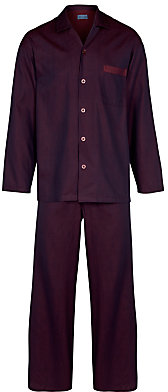 John Lewis 7733 John Lewis Striped Pyjamas, Burgundy