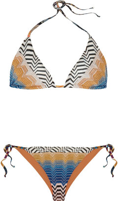 Missoni Reversible crochet-knit triangle bikini