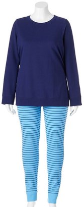 SONOMA life + style® Pajamas: French Terry Pajama Set - Women's Plus Size