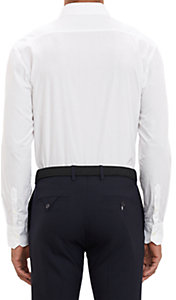Barneys New York Men's Cotton Shirt-WHITE
