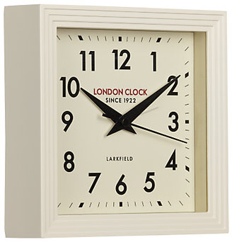 London Clock Company 1922 Square Station Mantel Clock, Cream