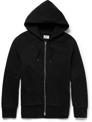 Acne Studios Justin Zipped-Side Cotton-Jersey Hoodie
