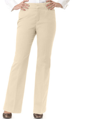 JM Collection Petite Twill Straight-Leg Trousers, Only at Macy's