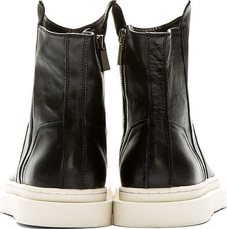 D.Gnak by Kang.D Buffed Leather Pointed Collar Boots