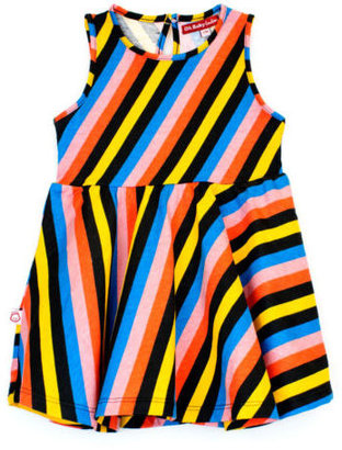 Oh Baby London less Skater Dress Girls  Sleeve - Multi Stripe