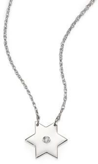 Jennifer Zeuner Jewelry Stella Diamond & Sterling Silver Star Pendant Necklace