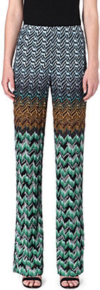 Missoni Straight high-rise knitted trousers