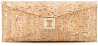 Kara Ross Prunella Small Cork Clutch Bag, Gold Fleck