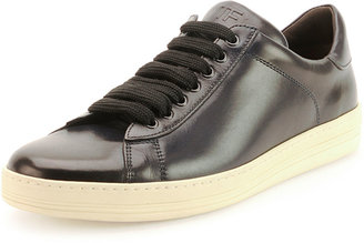 Tom Ford Russel Calf Leather Low-Top Sneaker, Navy