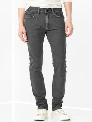 Gap 1969 Skinny Fit Jeans (Garment-Dyed Dark Gray Wash)