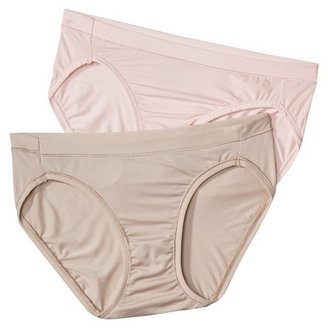 Hanes Premium Premium Women's Invisible Smooth Microfiber Bikini NB42AS 2-Pack (Colors May Vary)