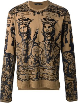 Dolce & Gabbana baroque king print T-shirt