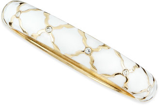 Sequin Medium Lattice Enamel Bracelet, White