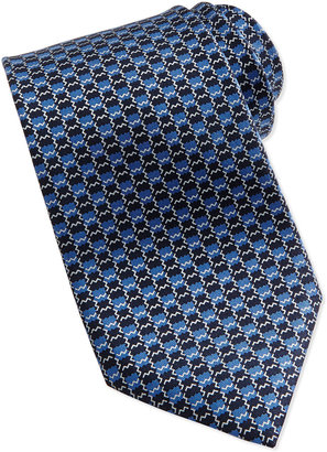 Brioni Aztec Box Neat Tie, Blue