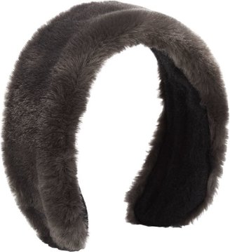 Jennifer Ouellette Faux Fur Headband-Grey
