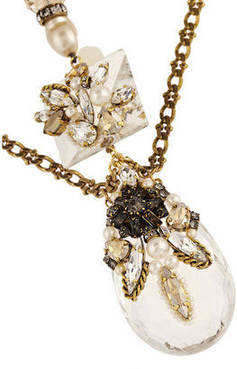 Erickson Beamon Ballroom Dancing gold-plated, faux pearl and Swarovski crystal necklace