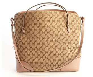 Gucci pink leather top handle convertible tote