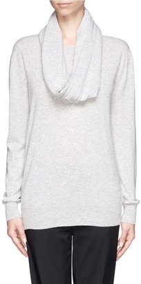 Cashmere pullover with snood