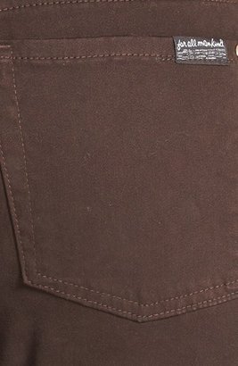 7 For All Mankind Brushed Sateen Skinny Pants (Dark Chocolate)