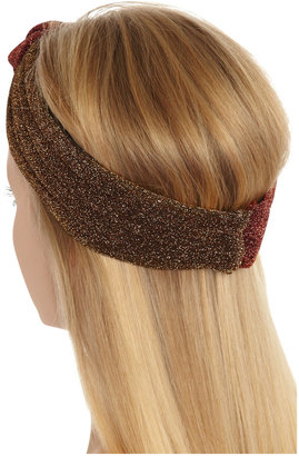 Eugenia Kim Chiara glitter-flecked jersey turban headband