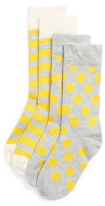 Happy Socks 'Matching Mismatch' Socks (2-Pack) (Toddler, Little Kid & Big Kid)