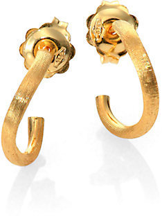 Marco Bicego Delicati 18K Yellow Gold J Hoop Earrings