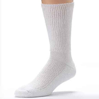 TP Therapy Plus+T+P Therapyplus® Men'sDiabetic Cotton Sport Crew Socks, White