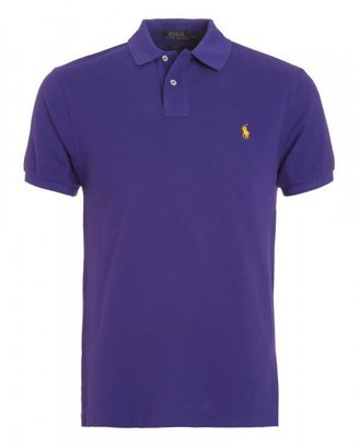 Polo Ralph Lauren Shirt, Purple Slim Fit Mesh Polo
