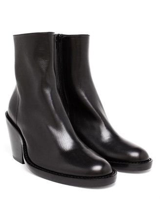 Ann Demeulemeester Round Toe Leather Boots