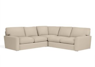 Pottery Barn Turner Square Arm Slipcovered 3-Piece L-Shaped Sectional