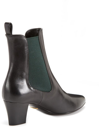 Gucci Leather Pointed-Toe Chelsea Bootie