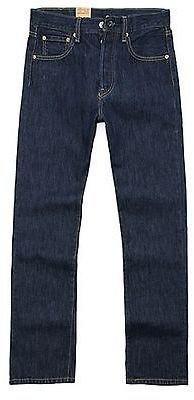Levi's Levis Style# 501-0115 34 X 34 Rinsed Indigo Original Jeans Straight Pre Wash