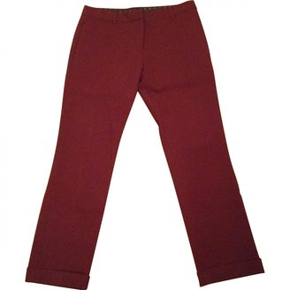 Tara Jarmon Burgundy Polyester Trousers