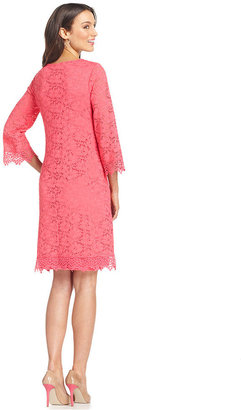 Alfani Dress, Three-Quarter-Sleeve Lace Sheath