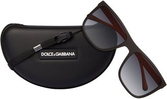 Dolce & Gabbana Men polar grey gradient squared sunglasses