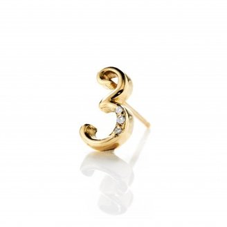 Lulu Frost CODE 18k Gold Stud Diamond Earring, Assorted Numbers 1-4