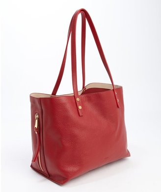 Chloé red leather large 'Dilan' tote bag