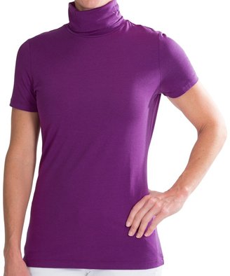 Lands' End @Model.CurrentBrand.Name Turtleneck T-Shirt - Jersey Knit, Short Sleeve (For Women)