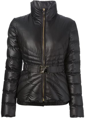 Versace belted padded jacket