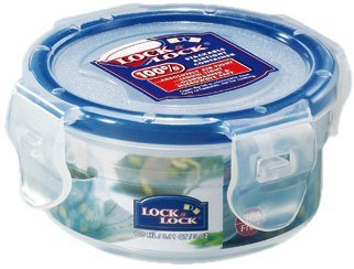 LockandLock Lock and Lock BPA Free Round Food Container with Leak Proof Locking Lid, Short, 0.4-Cup, 3 Fluid Ounce