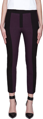 Rad Hourani Rad by Black & Purple Colorblocked Vertical Trousers
