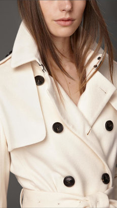 Burberry Long Double Cashmere Trench Coat