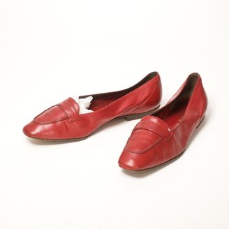 Prada Red Leather Flats