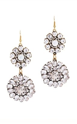 Ily Couture Crystal Botanica Earrings
