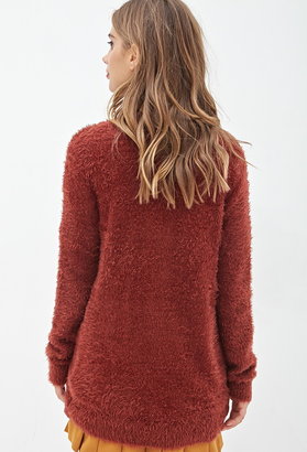 Forever 21 Button-Down Fuzzy Cardigan