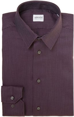 Armani Collezioni Men's Small Check Slim Fit Shirt