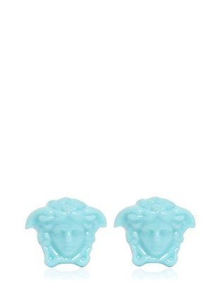 Versace Enameled Resin Medusa Earrings