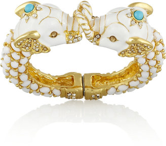 Kenneth Jay Lane Enameled gold-tone elephant bracelet