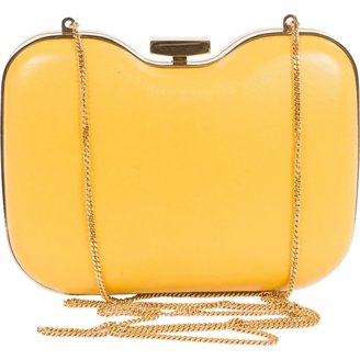 Fendi Yellow Leather Clutch bag